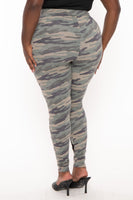 Plus Size Camo  Generation X Leggings - Olive
