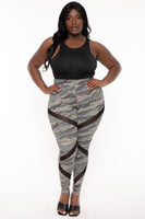 Plus Size Camo  Generation X Leggings - Olive