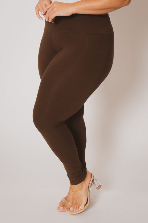 Plus Size Ember Leggings - Brown
