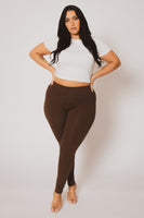 Plus Size Ember Leggings - Brown
