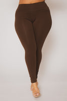 Plus Size Ember Leggings - Brown