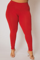 Plus Size Ember Leggings - Red