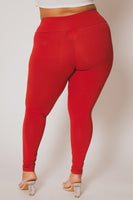 Plus Size Ember Leggings - Red