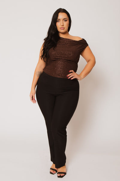 Plus Size Essential Curve Pants  - Black