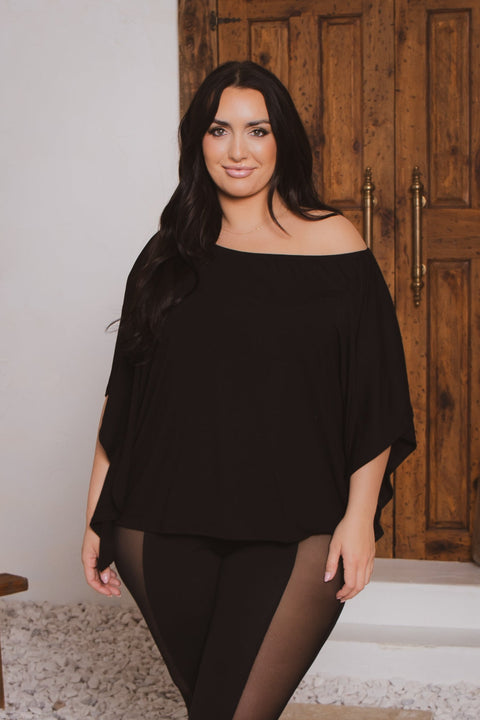 Plus Size Leylani High Waist Mesh Leggings - Black