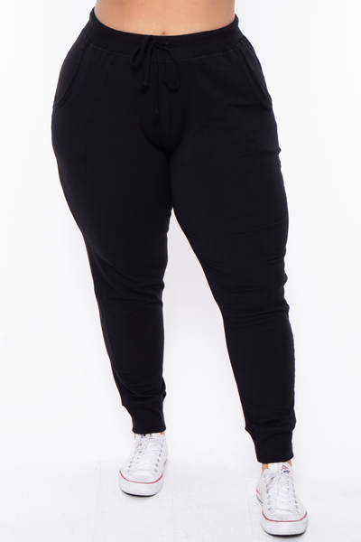 Plus Size Sweat Jogger - Black