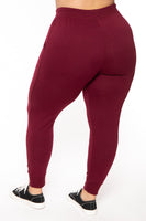 Plus Size Sweat Jogger - Burgundy