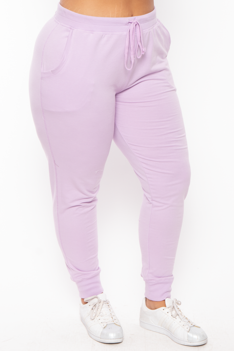 Plus Size Sweat Jogger - Lavender