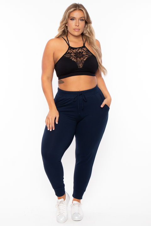 Plus Size Sweat Jogger - Navy