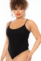 Plus Size Jersey Girl Bodysuit - Black