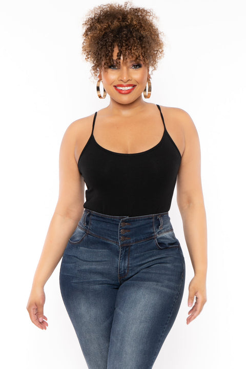 Plus Size Jersey Girl Bodysuit - Black