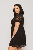 Plus Size Adeline Lace Dress - Black