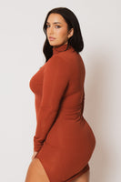 Plus Size Autumn Glow Mini Dress - Rust