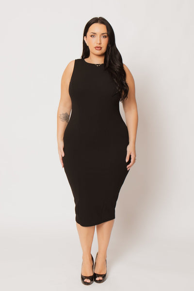 Plus Size Bianca Sculpted Dress - Black