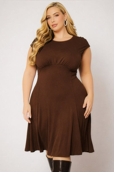 Plus Size Classic Curve Midi - Brown