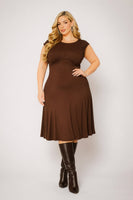 Plus Size Classic Curve Midi - Brown