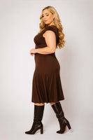 Plus Size Classic Curve Midi - Brown