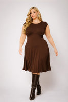 Plus Size Classic Curve Midi - Brown