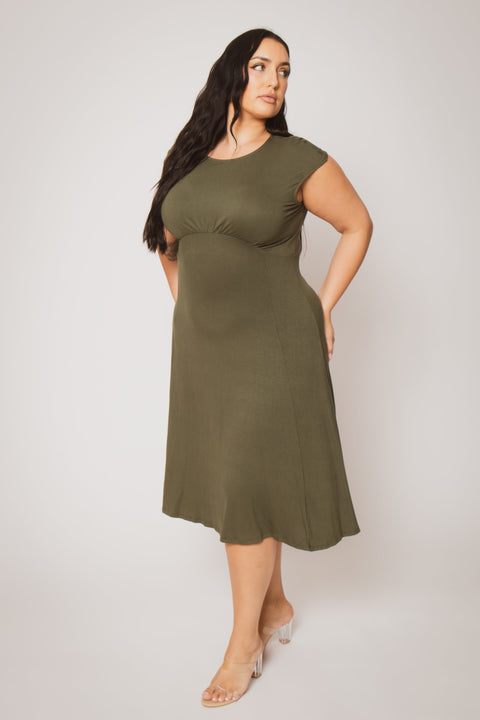 Plus Size Classic Curve Midi - Olive