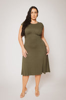 Plus Size Classic Curve Midi - Olive