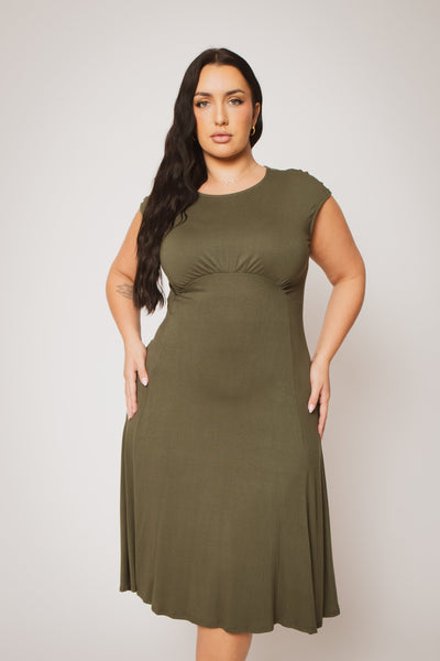 Plus Size Classic Curve Midi - Olive
