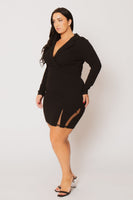 Plus Size Danica Blazer Dress - Black