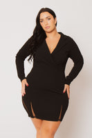 Plus Size Danica Blazer Dress - Black