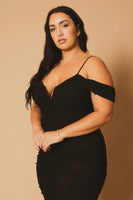 Plus Size Divine Pearl Dress - Black