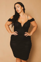 Plus Size Divine Pearl Dress - Black