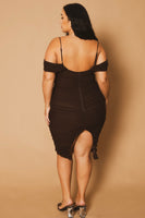 Plus Size Divine Pearl Dress - Brown