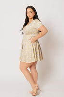 Plus Size Jayne Flare Dress - Yellow