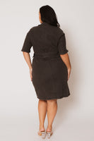 Plus Size  Juliana  Denim  Dress - Charcoal