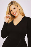 Plus Size Lindecita Fringe Dress - Black