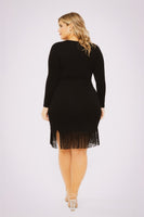 Plus Size Lindecita Fringe Dress - Black