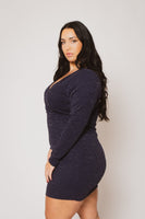 Plus Size Luxe Desire Dress - Navy