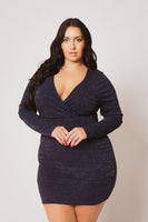 Plus Size Luxe Desire Dress - Navy