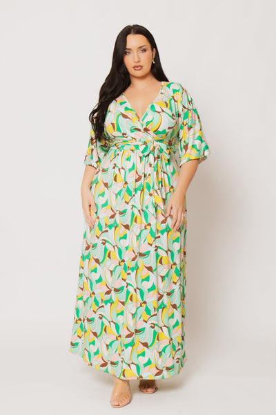 Plus Size Marisol  Maxi Dress - Green