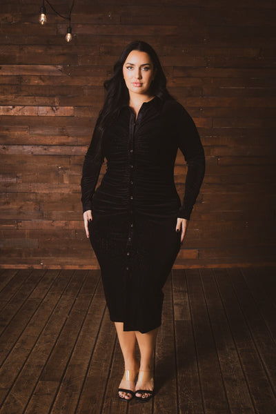 Plus Size Midnight Luxe Dress - Black