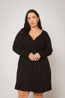 Plus Size Monroe Wrap Dress - Black