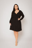 Plus Size Monroe Wrap Dress - Black