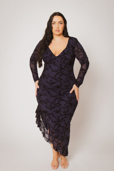 Plus Size Moonlit Romance Gown - Navy