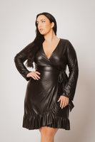 Plus Size Noir Ruffle Romance- Black