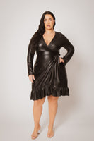 Plus Size Noir Ruffle Romance- Black