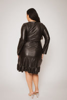 Plus Size Noir Ruffle Romance- Black