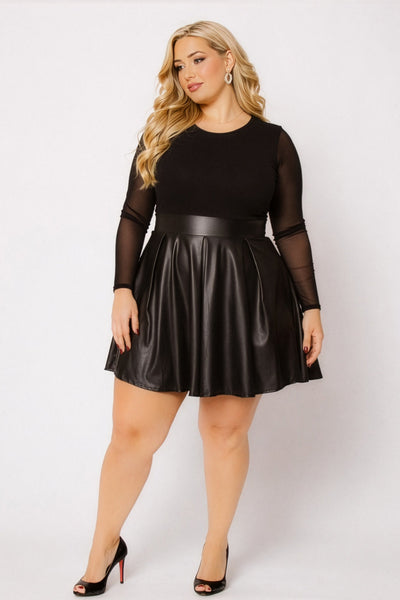 Plus Size Sabrina Envy Dress - Black