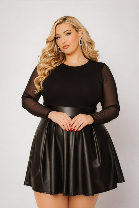 Plus Size Sabrina Envy Dress - Black