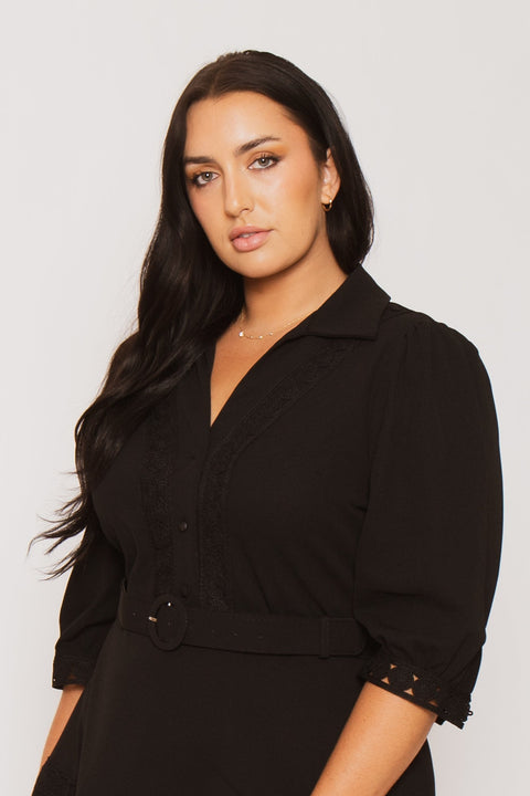 Plus Size Scarlet Belle Dress - Black