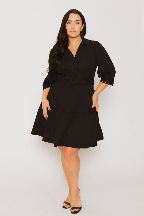 Plus Size Scarlet Belle Dress - Black