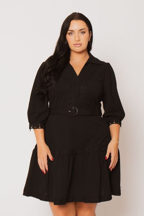 Plus Size Scarlet Belle Dress - Black
