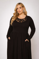 Plus Size Serena Charm Dress - Black